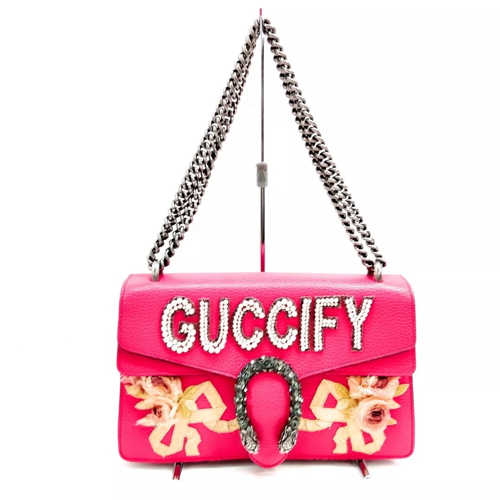 ‼️SOLD‼️ Auth Gucci GUCCIFY Embellished Dionysus Leather Shoulder Bag - Picture 3 of 13